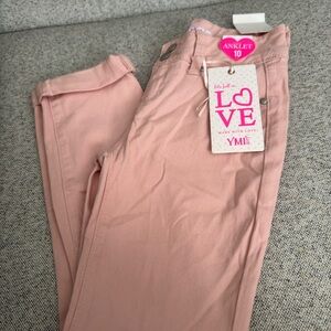 YMI Pink Ankle Cropped‎ Jeans Stretchy Fit